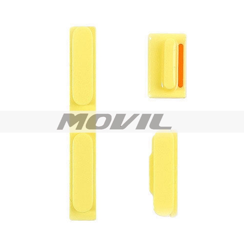 Iphone 5C Side button Set Power + Volume + Mute YELLOW